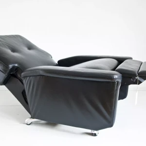 Rozkładany fotel, skóra lata 50