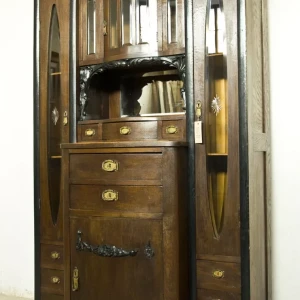 Dębowy bufet kredens secesja