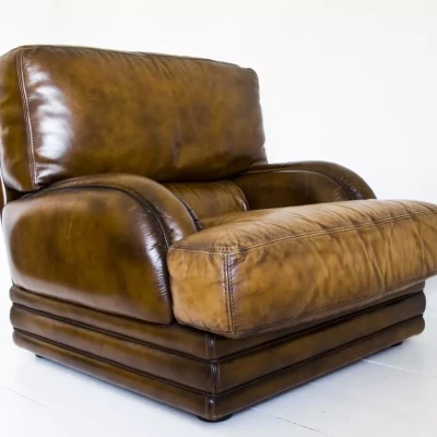 Skórzany fotel Vintage lata 60-70