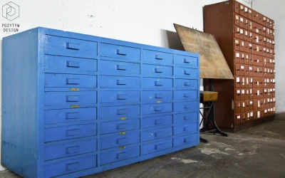 Industrialna komoda z szufladami lata 50-te