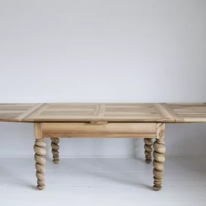 Stary rozkładany stół z wiązu