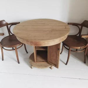 Stół dębowy z szafką