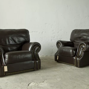 Para skórzanych foteli Vintage