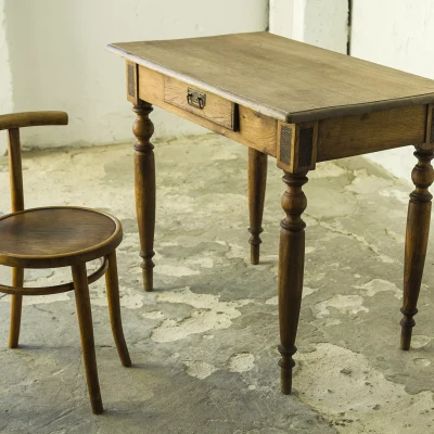 BIURKO DĘBOWE - KONSOLA - STOLIK VINTAGE