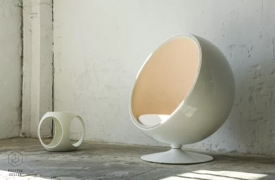 BALL CHAIR - EERO AARINO - fotel kula vintage