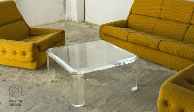 STOLIK KAWOWY AKRYLOWY - CHARLES HOLLIS JONES - LATA 70