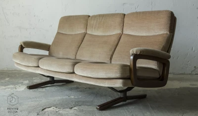 SOFA TRZYOSOBOWA VINTAGE Z LAT 60 - ANDRÉ VANDENBEUCK - STRÄSSLE