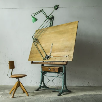STÓŁ KREŚLARSKI z lat 20. XX WIEKU - VINTAGE DRAFTING TABLE