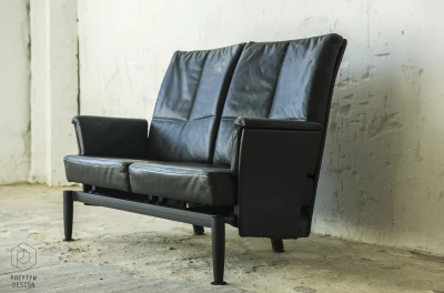 SKÓRZANA SOFA DWUOSOBOWA - VINTAGE - LATA 90